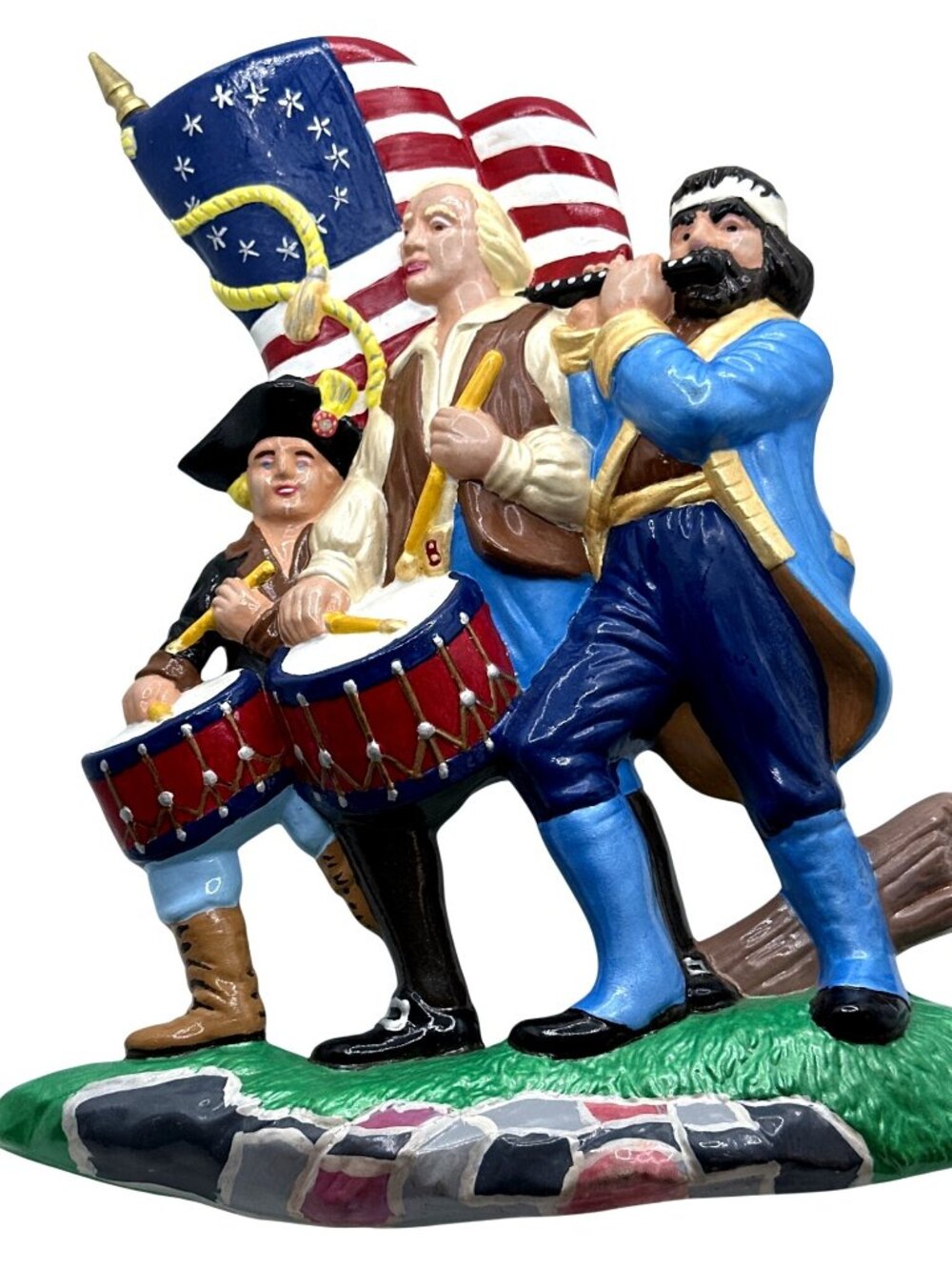 Patriotic Flag "Spirit of 76" Ceramic Atlantic Mold Revolutionary War Soldiers